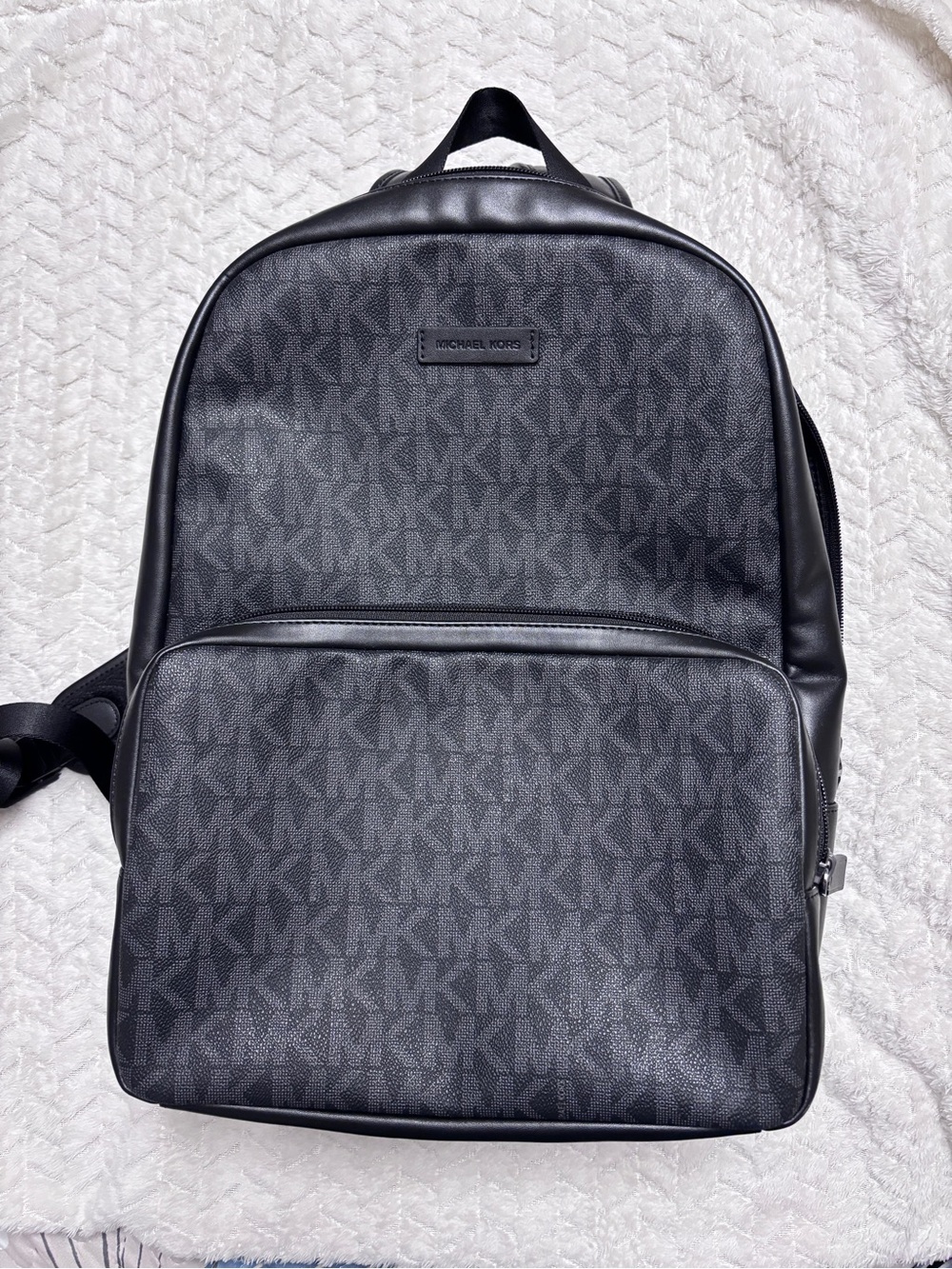 Michael Kors Men’s Black MK Monogram Backpack
